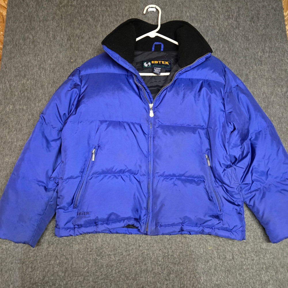 VTG 90S Eddie Bauer EBTEK Puffer Jacket Womens Small Purple Goose Down Insulated